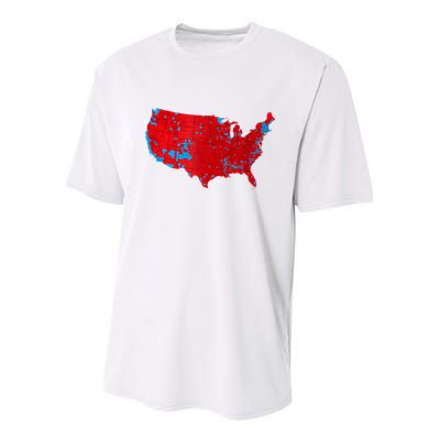 Accurate Map Of 2024 Election Results Youth Performance Sprint T-Shirt