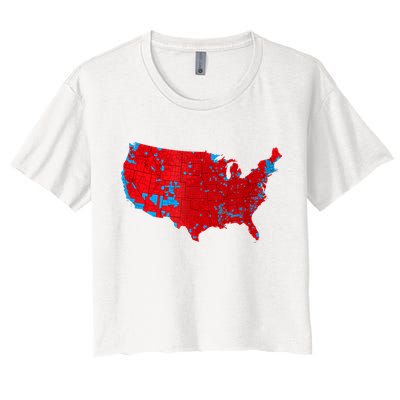 Accurate Map Of 2024 Election Results Women's Crop Top Tee