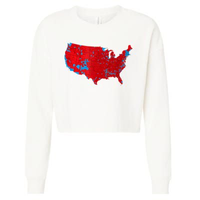 Accurate Map Of 2024 Election Results Cropped Pullover Crew