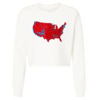 Accurate Map Of 2024 Election Results Cropped Pullover Crew