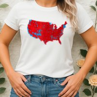 Accurate Map Of 2024 Election Results Womens T-Shirt