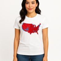 Accurate Map Of 2024 Election Results Womens T-Shirt