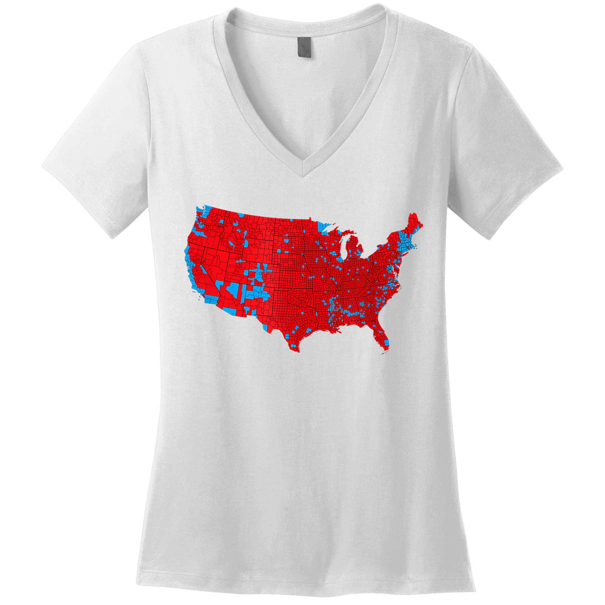 Accurate Map Of 2024 Election Results Women's V-Neck T-Shirt