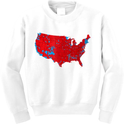Accurate Map Of 2024 Election Results Kids Sweatshirt