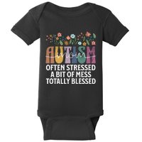 Autism Mom Often Stressed A Bit Of A Mess Totally Blessed Baby Bodysuit