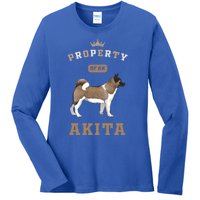 Akita Mom Or Akita Dad For Japanese Akita Or American Akita Gift Ladies Long Sleeve Shirt