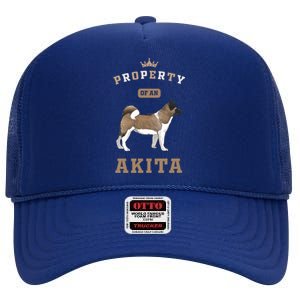 Akita Mom Or Akita Dad For Japanese Akita Or American Akita Gift High Crown Mesh Back Trucker Hat