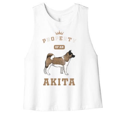 Akita Mom Or Akita Dad For Japanese Akita Or American Akita Gift Women's Racerback Cropped Tank