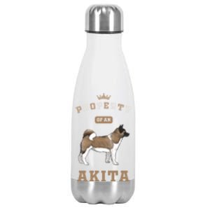 Akita Mom Or Akita Dad For Japanese Akita Or American Akita Gift Stainless Steel Insulated Water Bottle