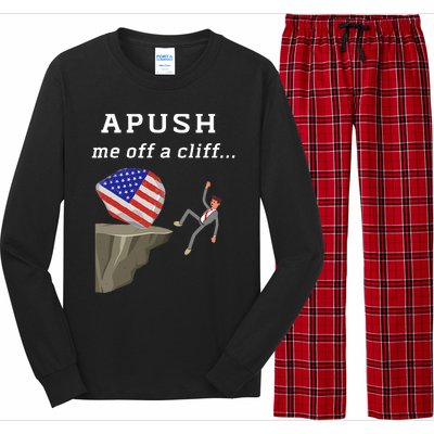 Apush Me Off A Cliff 2024 Ap Exam For Students Funny Trendy Long Sleeve Pajama Set