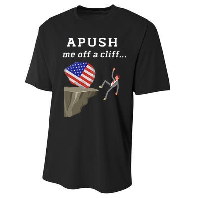 Apush Me Off A Cliff 2024 Ap Exam For Students Funny Trendy Performance Sprint T-Shirt