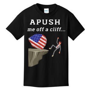 Apush Me Off A Cliff 2024 Ap Exam For Students Funny Trendy Kids T-Shirt