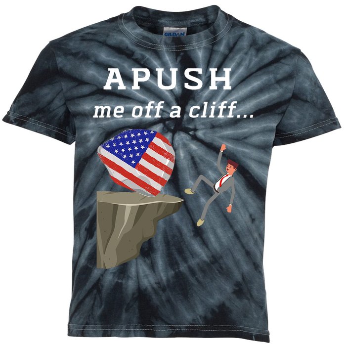 Apush Me Off A Cliff 2024 Ap Exam For Students Funny Trendy Kids Tie-Dye T-Shirt