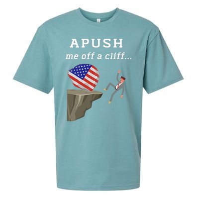 Apush Me Off A Cliff 2024 Ap Exam For Students Funny Trendy Sueded Cloud Jersey T-Shirt