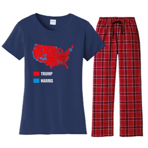 Accurate Map Of 2024 Election Results Trump Vs Harris Women's Flannel Pajama Set