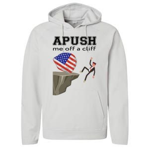 Apush Me Off A Cliff 2024 Ap Exam For Students Funny Trendy Performance Fleece Hoodie