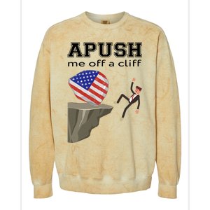 Apush Me Off A Cliff 2024 Ap Exam For Students Funny Trendy Colorblast Crewneck Sweatshirt