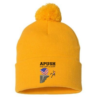Apush Me Off A Cliff 2024 Ap Exam For Students Funny Trendy Pom Pom 12in Knit Beanie