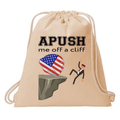 Apush Me Off A Cliff 2024 Ap Exam For Students Funny Trendy Drawstring Bag