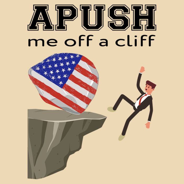 Apush Me Off A Cliff 2024 Ap Exam For Students Funny Trendy Drawstring Bag