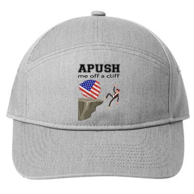Apush Me Off A Cliff 2024 Ap Exam For Students Funny Trendy 7-Panel Snapback Hat