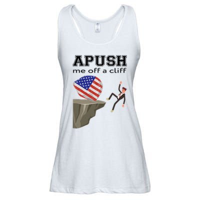 Apush Me Off A Cliff 2024 Ap Exam For Students Funny Trendy Ladies Essential Flowy Tank