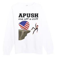 Apush Me Off A Cliff 2024 Ap Exam For Students Funny Trendy Premium Crewneck Sweatshirt