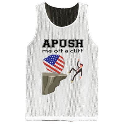 Apush Me Off A Cliff 2024 Ap Exam For Students Funny Trendy Mesh Reversible Basketball Jersey Tank