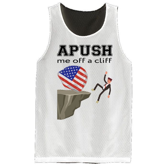 Apush Me Off A Cliff 2024 Ap Exam For Students Funny Trendy Mesh Reversible Basketball Jersey Tank