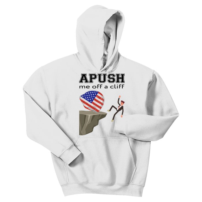 Apush Me Off A Cliff 2024 Ap Exam For Students Funny Trendy Kids Hoodie