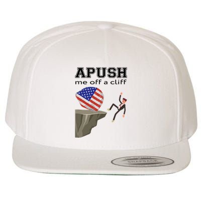 Apush Me Off A Cliff 2024 Ap Exam For Students Funny Trendy Wool Snapback Cap