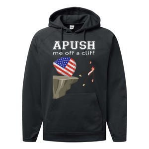 Apush Me Off A Cliff 2024 Ap Exam For Students Funny Trendy Performance Fleece Hoodie