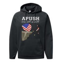 Apush Me Off A Cliff 2024 Ap Exam For Students Funny Trendy Performance Fleece Hoodie