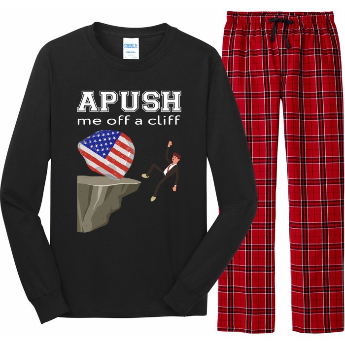 Apush Me Off A Cliff 2024 Ap Exam For Students Funny Trendy Long Sleeve Pajama Set