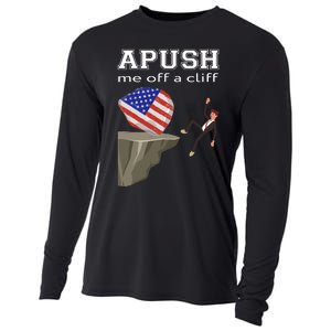 Apush Me Off A Cliff 2024 Ap Exam For Students Funny Trendy Cooling Performance Long Sleeve Crew