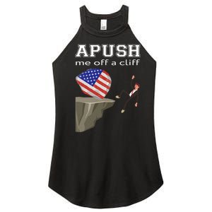 Apush Me Off A Cliff 2024 Ap Exam For Students Funny Trendy Women's Perfect Tri Rocker Tank