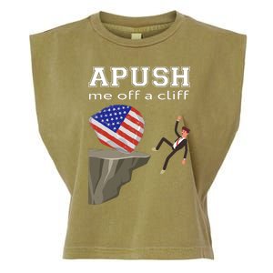 Apush Me Off A Cliff 2024 Ap Exam For Students Funny Trendy Garment-Dyed Women's Muscle Tee