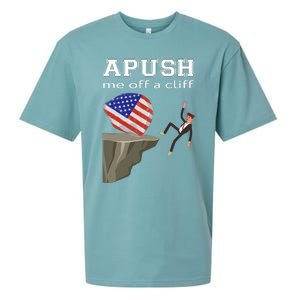 Apush Me Off A Cliff 2024 Ap Exam For Students Funny Trendy Sueded Cloud Jersey T-Shirt