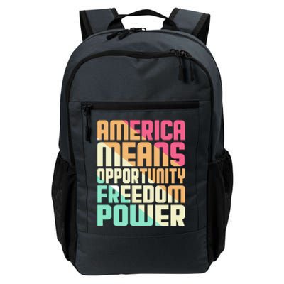 America Means Opportunity Freedom Power Daily Commute Backpack