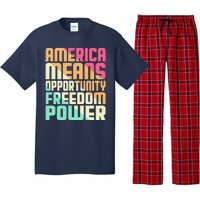 America Means Opportunity Freedom Power Pajama Set