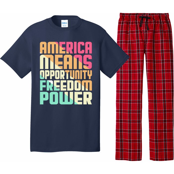 America Means Opportunity Freedom Power Pajama Set