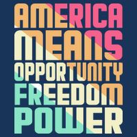 America Means Opportunity Freedom Power Visor