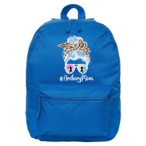 Archery Mom Of An Archer Mama Messy Bun Archery Mother Gift 16 in Basic Backpack