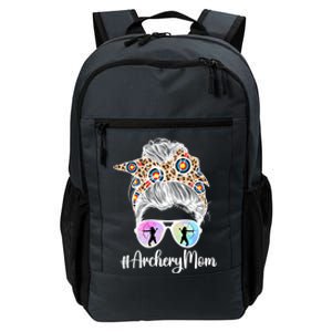 Archery Mom Of An Archer Mama Messy Bun Archery Mother Gift Daily Commute Backpack