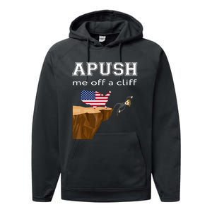 Apush Me Off A Cliff 2024 Ap Exam For Students Funny Trendy Performance Fleece Hoodie