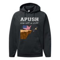 Apush Me Off A Cliff 2024 Ap Exam For Students Funny Trendy Performance Fleece Hoodie