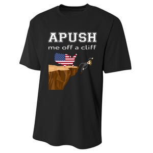 Apush Me Off A Cliff 2024 Ap Exam For Students Funny Trendy Performance Sprint T-Shirt