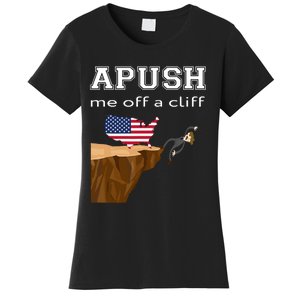 Apush Me Off A Cliff 2024 Ap Exam For Students Funny Trendy Women's T-Shirt