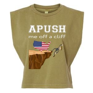 Apush Me Off A Cliff 2024 Ap Exam For Students Funny Trendy Garment-Dyed Women's Muscle Tee