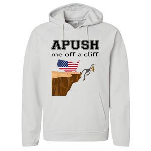 Apush Me Off A Cliff 2024 Ap Exam For Students Funny Trendy Performance Fleece Hoodie